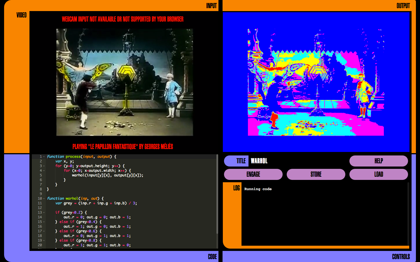 The explore.vision UI